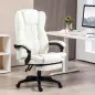 Silla de Masaje Reclinable con Altura Ajustable Reposapiés Retráctil y Control Remoto 68,5x68,5x113-121 cm Crema