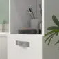 Conjunto de Muebles de Baño de Pared 3 Piezas Incluye Espejo Armario con Lavabo Cerámico y Columna de Baño Blanco