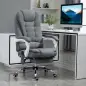 Silla de Oficina con 6 Puntos de Masaje Función de Calentamiento Reposapiés y Control Remoto 65x70x111-119 cm Gris