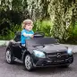 Coche Eléctrico para Niños de +3 Años Mercedes SLC 300 con Batería 12V Mando a Distancia Faros LED Bocina Música Negro