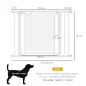 Barrera de Seguridad para Perros Extensible 75-103 cm Barrera Escaleras Puertas con Extensiones Cierre Automático Blanco