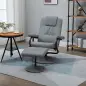 Sillón de Masaje Eléctrico con Reposapiés Sillón Relax Reclinable con Control Remoto y 10 Puntos de Masaje Gris