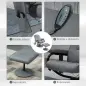 Sillón de Masaje Eléctrico con Reposapiés Sillón Relax Reclinable con Control Remoto y 10 Puntos de Masaje Gris