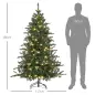 Árbol de Navidad Artificial 180 cm con 310 Luces LED 872 Ramas y Patas de Metal Árbol Navideño para Interior Verde