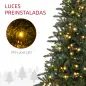 Árbol de Navidad Artificial 180 cm con 310 Luces LED 872 Ramas y Patas de Metal Árbol Navideño para Interior Verde