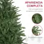 Árbol de Navidad Artificial 180 cm con 310 Luces LED 872 Ramas y Patas de Metal Árbol Navideño para Interior Verde