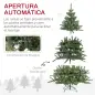 Árbol de Navidad Artificial 180 cm con 310 Luces LED 872 Ramas y Patas de Metal Árbol Navideño para Interior Verde