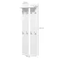 Perchero para Recibidor de Pared con 8 Ganchos y Estante para Entrada Pasillo 55x21,3x170 cm Blanco