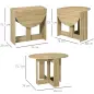 Mesa de Cocina Plegable con 2 Alas Abatibles Mesa Plegable para 2-4 Personas 104x76x73,7 cm Roble