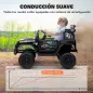 Coche Eléctrico para Niños de +3 Años con Batería 12V Mando a Distancia Faros LED Bocina Música Negro