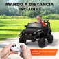 Coche Eléctrico para Niños de +3 Años con Batería 12V Mando a Distancia Faros LED Bocina Música Negro