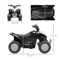 Quad Eléctrico HONDA para Niños 18-36 Meses Vehículo Eléctrico a Batería con Faros LED Bocina 65,5x38,5x43,5cm Negro