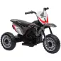 Moto Eléctrica Infantil con Licencia Honda CRF450RL con Velocidad 3 km/h Bocina Sonido de Arranque 71x40,5x43,5 cm Gris