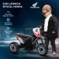 Moto Eléctrica Infantil con Licencia Honda CRF450RL con Velocidad 3 km/h Bocina Sonido de Arranque 71x40,5x43,5 cm Gris