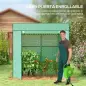 Invernadero de Exterior con Ventanas de Malla y Puerta con Cremallera para Cultivar Plantas Flores 196x77x197 cm Verde