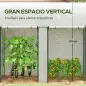 Invernadero de Exterior con Doble Puerta con Cremallera y Cubierta de PE para Cultivar Plantas 200x100x178 cm Blanco