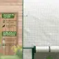Invernadero de Exterior con Doble Puerta con Cremallera y Cubierta de PE para Cultivar Plantas 200x100x178 cm Blanco