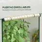 Invernadero de Exterior con Doble Puerta con Cremallera y Cubierta de PE para Cultivar Plantas 200x100x178 cm Blanco