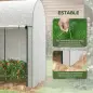 Invernadero de Exterior con Doble Puerta con Cremallera y Cubierta de PE para Cultivar Plantas 200x100x178 cm Blanco