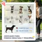 Carrito para Perros con Toldo Ajustable Cesta de Almacenaje y Ruedas con Freno Tela Oxford 77x45x99,5 cm Azul Oscuro