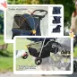Carrito para Perros con Toldo Ajustable Cesta de Almacenaje y Ruedas con Freno Tela Oxford 77x45x99,5 cm Azul Oscuro