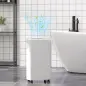 Deshumidificador 12L/día Depósito de Agua 0,8L con Ruedas Temporizador de 24 Horas Pantalla Digital de Humedad Blanco