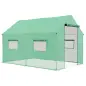 Invernadero de Túnel 2x3x2 m con 4 Ventanas de Malla y Puerta con Cremallera Invernadero de Huerto para Jardín Verde Invernadero de Túnel 2x3x2 m con 4 Ventanas de Malla y Puerta con Cremallera Invernadero de Huerto para Jardín Verde