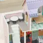 Casa de Muñecas con Muebles y Accesorios con Balcón 2 Pisos Juguete para Niños y Niñas a Partir de 3 Años Multicolor