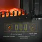 Chimenea Decorativa 1000 W/2000 W con Ventanas LED Llamas y Protección Sobrecalentamiento para 15-20 ㎡ Negro