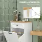 Armario de Baño con Cajón Cesto para la Ropa y Diseño Anti-vuelco Mueble de Baño Moderno 52x33x90 cm Blanco
