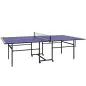Mesa de Ping-Pong Plegable con 4 Ruedas Red 2 Palas y 3 Pelotas para Interior y Exterior 274x152,5x75,5 cm Azul