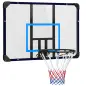 Canasta de Baloncesto de Pared Aro de Baloncesto para Exterior 113x61x73 cm Azul y Negro