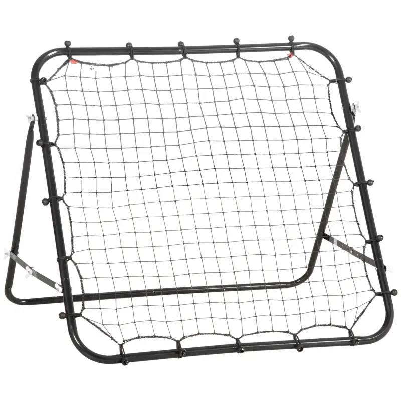 Red de Rebote Reboteador de Metal con Ángulo Ajustable para Entrenamiento de Deportes 96x80x96 cm Negro