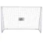 Portería de Fútbol con Soporte de Metal y Red para Entrenamiento de Fútbol en Jardín Aire Libre 186x62x123 cm Blanco