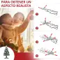 Árbol de Navidad con Fibra Óptica Árbol de Navidad Artificial con 90 Luces LED y 90 Ramas para Interior Ø48x90 cm Verde