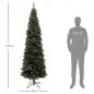 Árbol de Navidad Artificial 225 cm con 980 Ramas 75 Piñas y Soporte de Metal Árbol Navideño para Salón Interior Verde