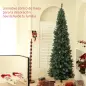 Árbol de Navidad Artificial 225 cm con 980 Ramas 75 Piñas y Soporte de Metal Árbol Navideño para Salón Interior Verde