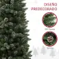 Árbol de Navidad Artificial 225 cm con 980 Ramas 75 Piñas y Soporte de Metal Árbol Navideño para Salón Interior Verde