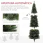 Árbol de Navidad Artificial 225 cm con 980 Ramas 75 Piñas y Soporte de Metal Árbol Navideño para Salón Interior Verde