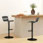 Conjunto de 2 Taburetes Altos de Cocina Giratorios con Respaldo y Altura Ajustable Carga 120 kg para Bar Salón Negro
