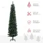 Árbol de Navidad Estrecho 190 cm con 570 Ramas y Soporte de Metal Árbol Navideño para Salón Interior Verde