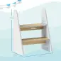 Taburete para Niños de 2 Peldaños Torre de Aprendizaje para Niños de +3 Años para Baño Cocina Librería Dormitorio Blanco
