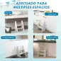 Taburete para Niños de 2 Peldaños Torre de Aprendizaje para Niños de +3 Años para Baño Cocina Librería Dormitorio Blanco