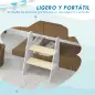Taburete para Niños de 2 Peldaños Torre de Aprendizaje para Niños de +3 Años para Baño Cocina Librería Dormitorio Blanco