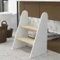 Taburete para Niños de 2 Peldaños Torre de Aprendizaje para Niños de +3 Años para Baño Cocina Librería Dormitorio Blanco