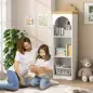 Estantería para Libros Infantil de 3 Niveles Estantería Infantil para Guarderías Habitación Infantil Blanco y Natural