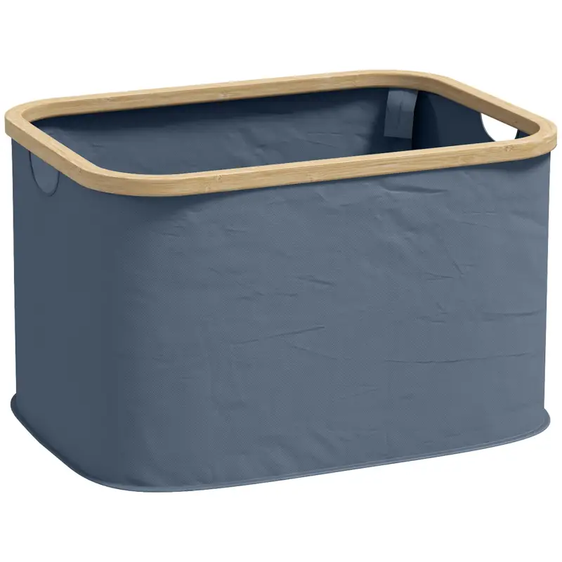 Cesto de la Ropa Sucia Plegable 36 L con Asas para Baño Dormitorio Lavadero 44,3x33,3x26,5 cm Gris