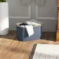 Cesto de la Ropa Sucia Plegable 36 L con Asas para Baño Dormitorio Lavadero 44,3x33,3x26,5 cm Gris