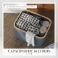 Cesto de la Ropa Sucia Plegable 36 L con Asas para Baño Dormitorio Lavadero 44,3x33,3x26,5 cm Gris