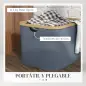 Cesto de la Ropa Sucia Plegable 36 L con Asas para Baño Dormitorio Lavadero 44,3x33,3x26,5 cm Gris